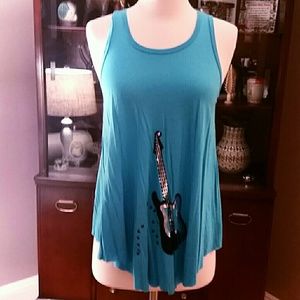 Truluv NWT Turquoise Blue Guitar Swing Top